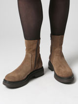 Stadsschoenen Uit Leder Aliwell Bruin women A0407-vue-porte